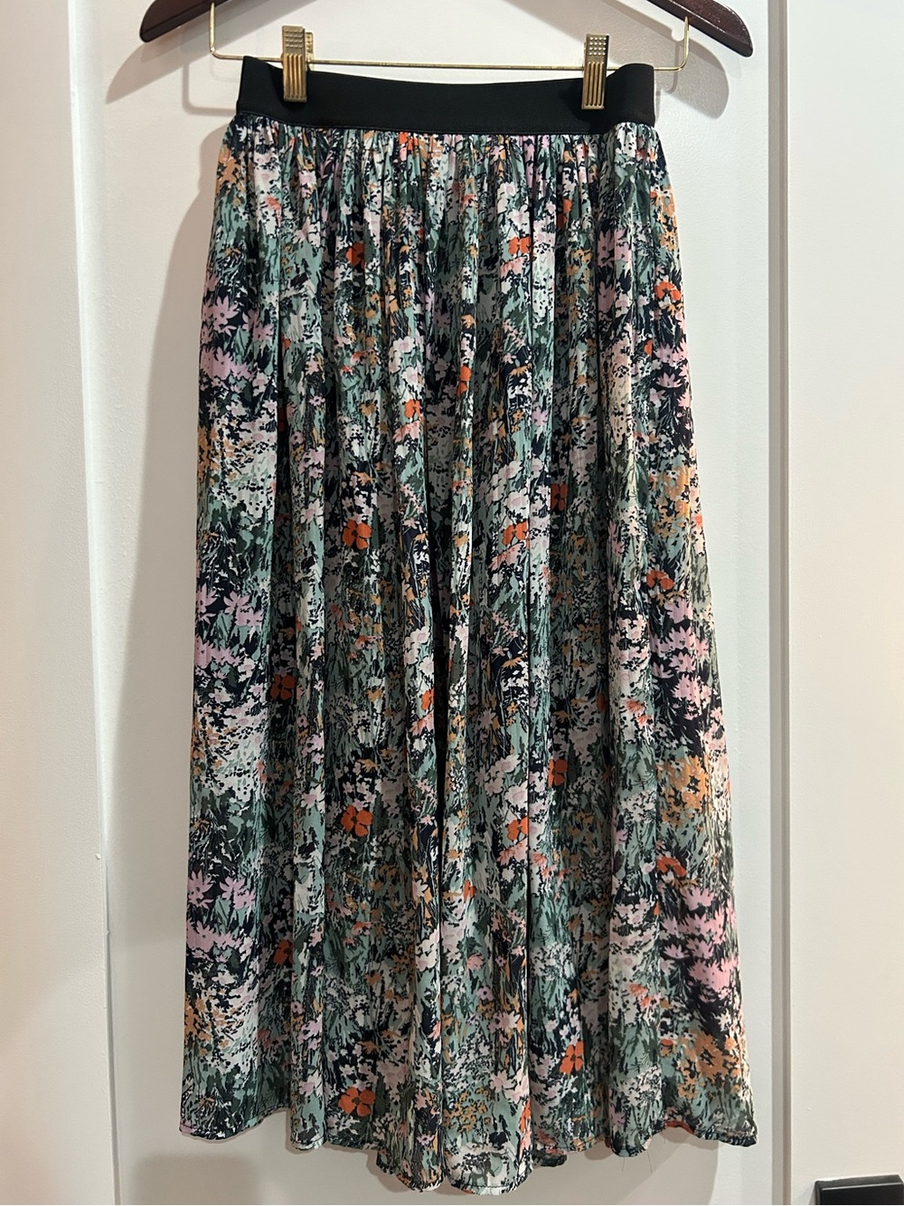 Floral Multicolor Women's Skirt in Green
